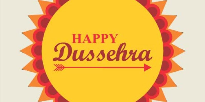 Creative happy dussehra festival greeting post – free vector