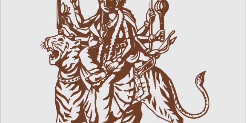 Illustration vector for Durga goddess, Durga matan, Religion image – free vector