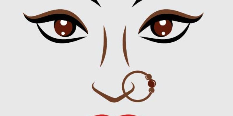 Maa Durga Face, Durga mata, Religion background symbol – free vector