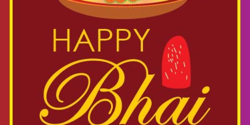 Beautiful happy bhai dooj indian festival – Free Vector