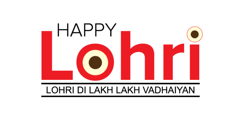 Happy Lohri postcard– free vector