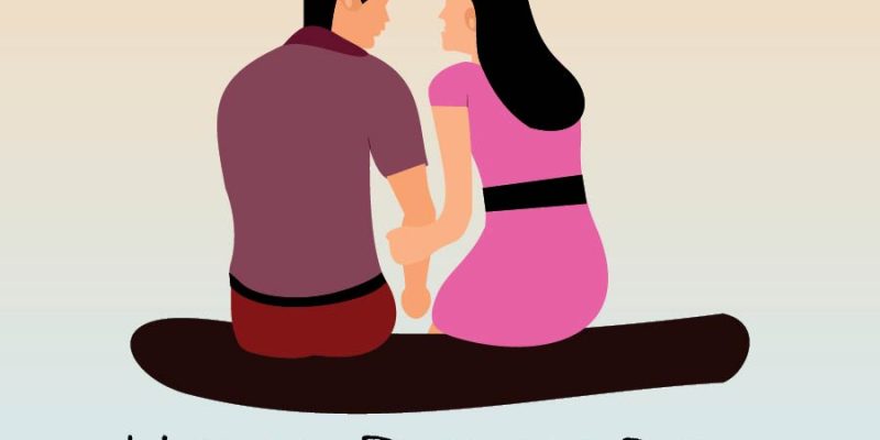 Loving couple happy propose day  Illustration image – free vector