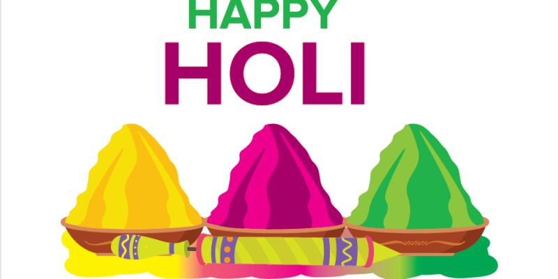 Hindu traditional happy holi festival greeting – free vector
