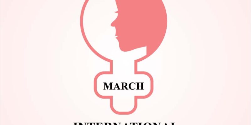 Happy women’s day with beautiful girl/women face symbol – Free Vector
