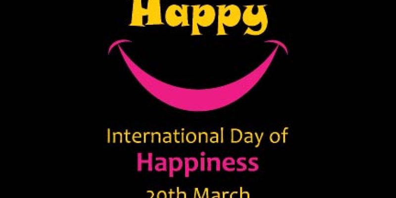 International day of happiness vector template design – free vector