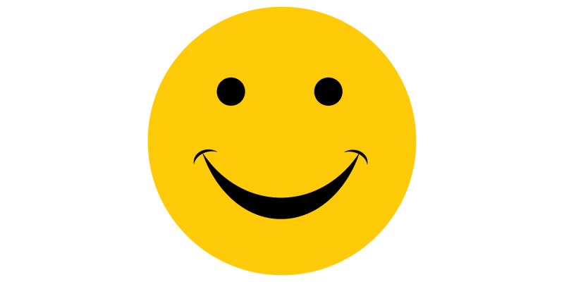 Happy emoji – free vector