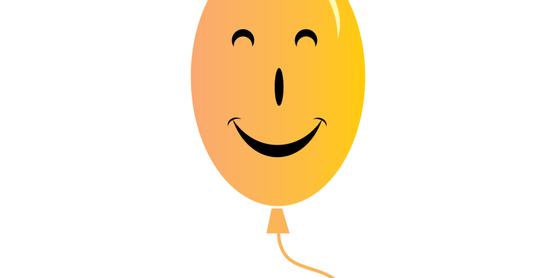 Background of smiling balloon – free vector