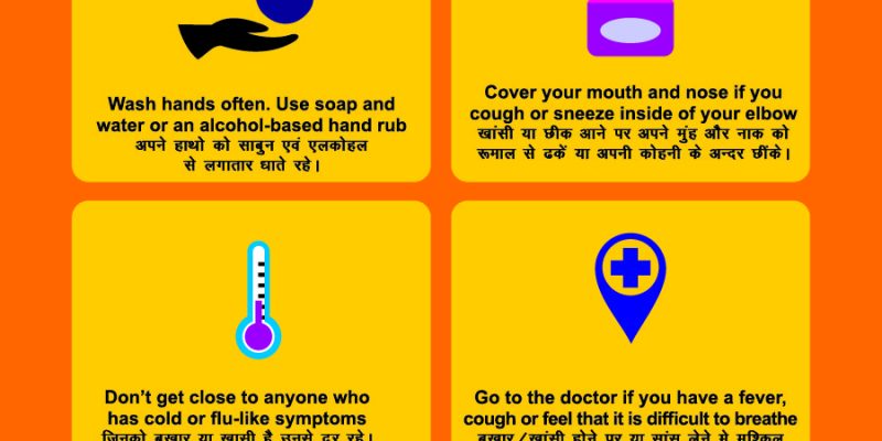 Coronavirus – tips to reduce risk of infection – free vector