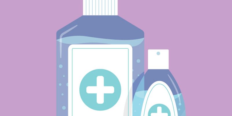 Hand sanitizer flat design – free vector