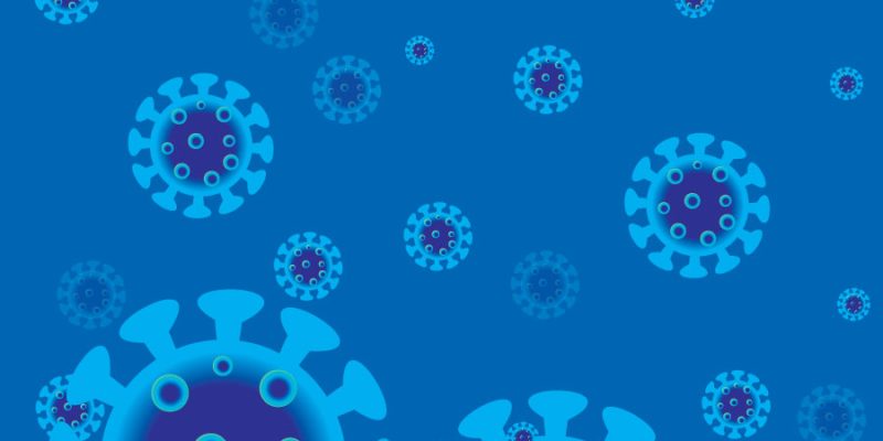 Virus infection or bacteria concept background – free vector