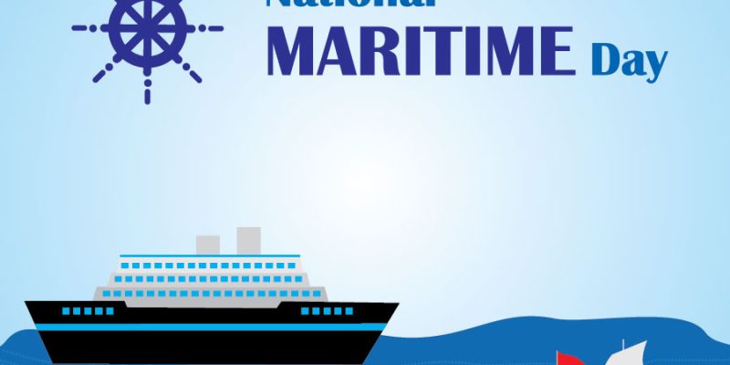 An abstract illustration on National Maritime Day – Free Vector
