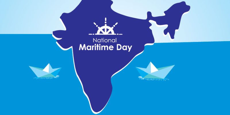 International maritime day concept with India map and paper boat – free vector