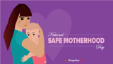 Find 11th April National Safe Motherhood day Graphics, illustration, vector image free download.