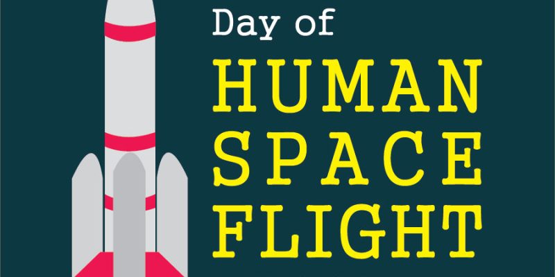 International day of human space flight illustration poster design – Free vector