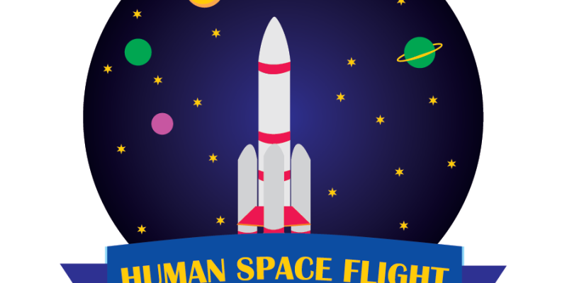 12 April International day of human space flight symbol- Free Vector