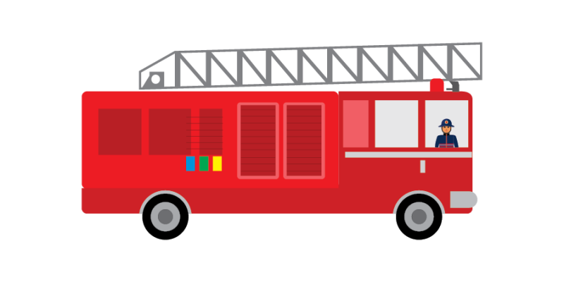 Firefighting emergency rescue vehicle illustration – free vector