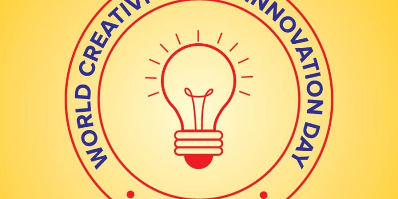 World Creativity and Innovation Day Illustration with Light Bulb – free vector
