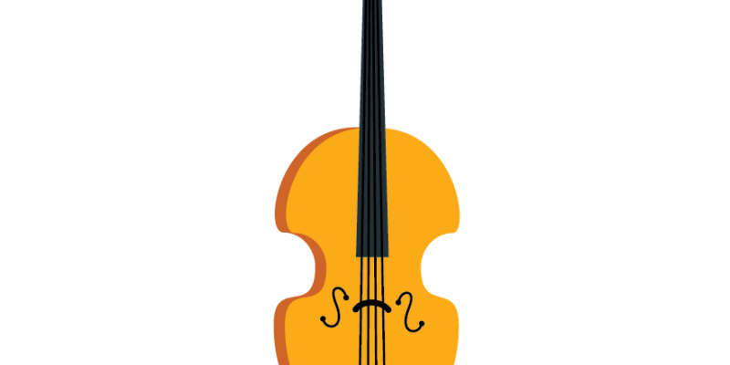 Cello, Guitar musical instrument illustration – free vector