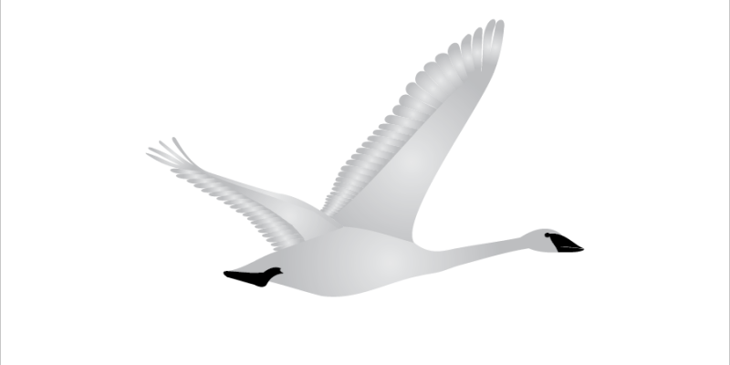 Crane birds flying icon illustration – free vector