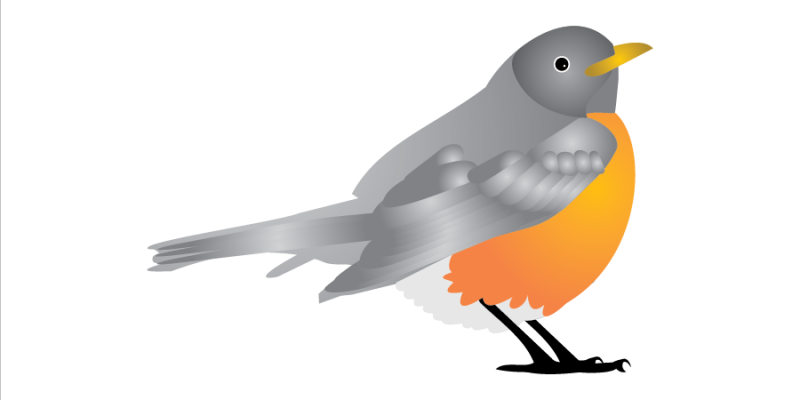 Sparrow vector illustration style flat color silhouette image – free vector