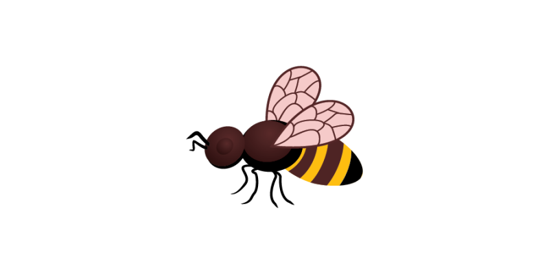Bee logo icon illustration – free vector