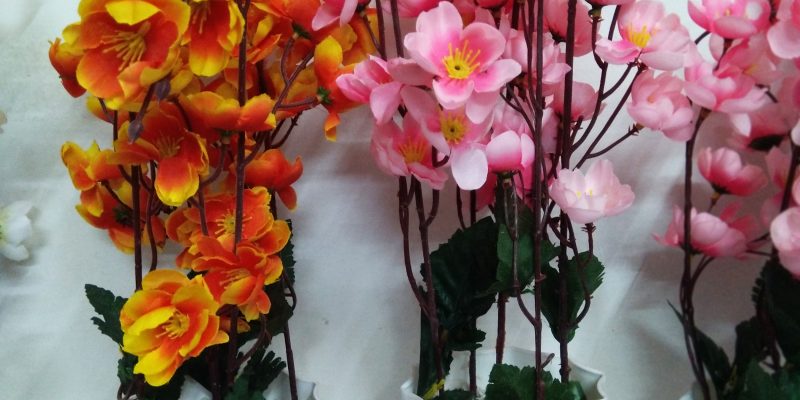 Artificial flower tree with pot – free photo