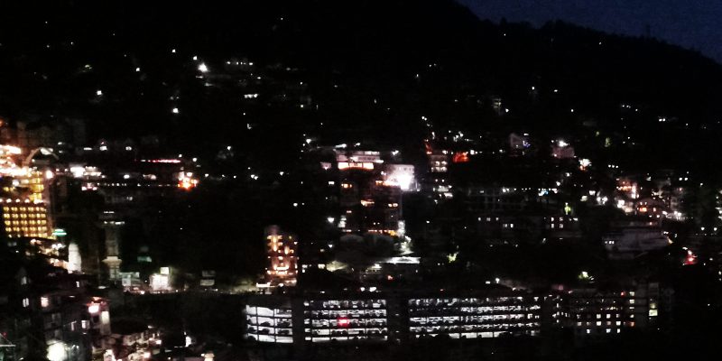 Beautiful city in night background – free background