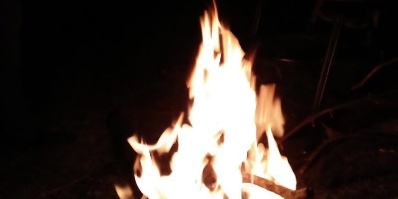 Fire at night – free photo