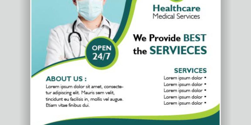 Healthcare, Medical Social Media Template – Free Vector