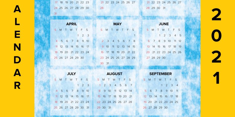 Calendar 2021 Template design – free vector