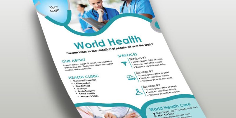 Medical/Health Flyer Template – Free Vector