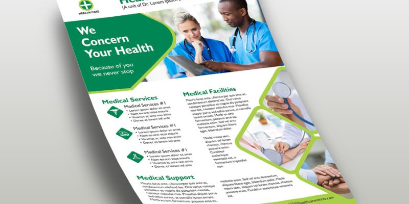 Beautiful Medical/Health Flyer Template – Free Vector