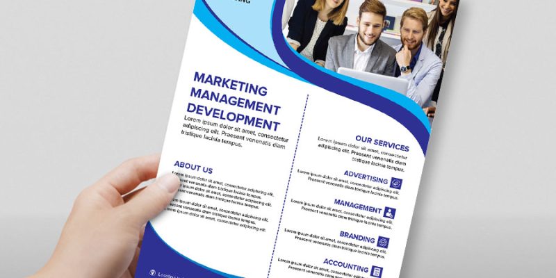 Corporate business flyer template – free vector